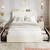 Twin/FULL/Queen/Twin XL Size Kids'Bed Frame with 2 Flexible Drawers, Boucle Upholstered Platform Bed Frame w/ Bookcase Headboard, Bedframe - 4 of 4