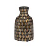 Glam Glass Vase - Handcrafted Mosaic Pattern - Elegant Metallic Home Decor for Living Room, Bedroom, Office - Decorative Accent - 7" Bronze & Copper - 2 of 4