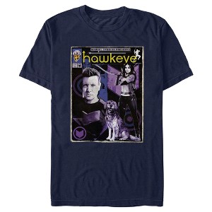 Men's Marvel Hawkeye Bishop and Lucky the Pizza Dog Comic Cover T-Shirt - 1 of 4