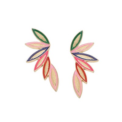 SOHI Women's Gold  Wing Drop Earrings