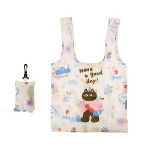 Unique Bargains Cartoon Shoulder Bag Travel Recycle Shopping Bag 1 Set - 1 of 4
