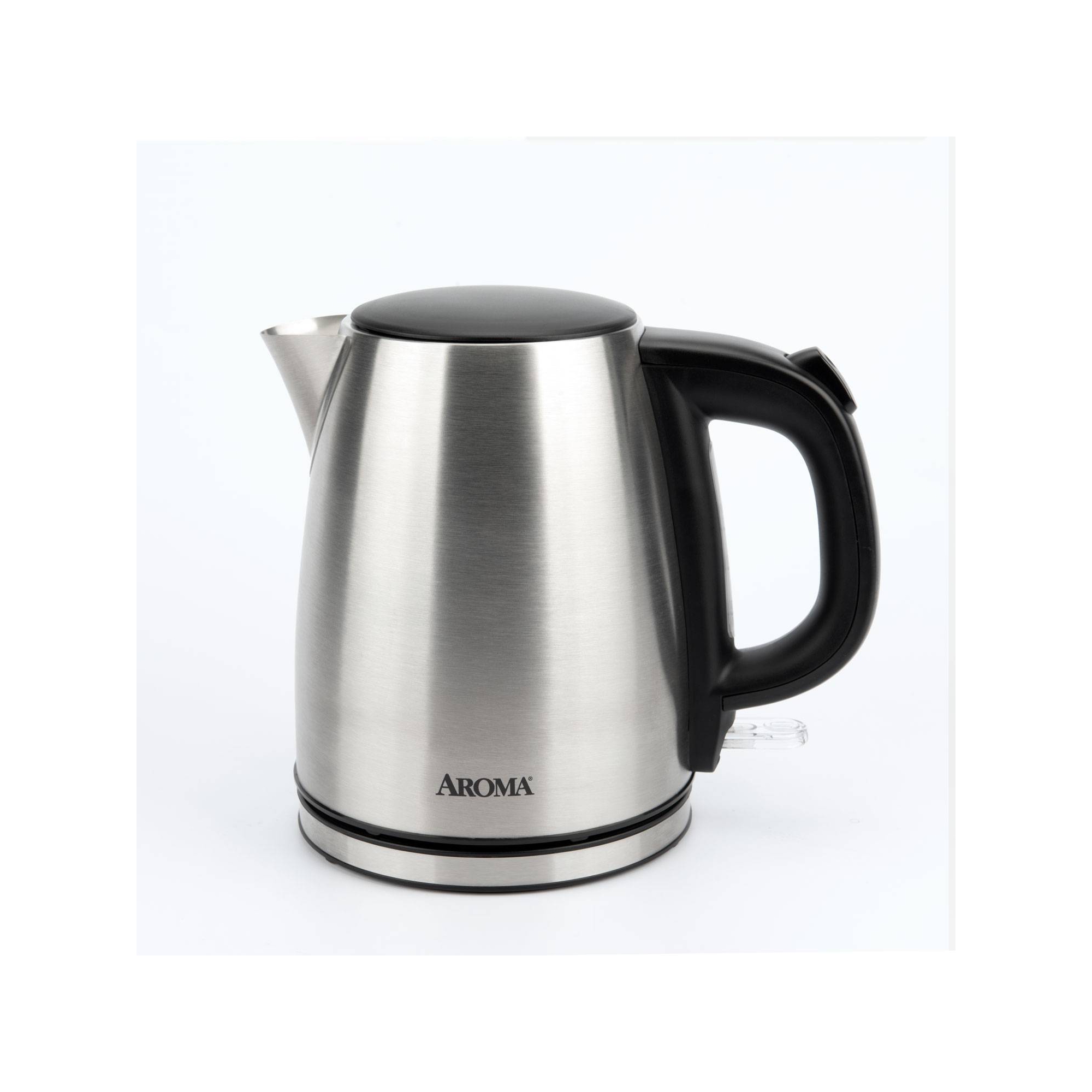 Aroma 1L Electric Water Kettle - Stainless Steel: Tea Kettle, Water Heater, Overheat Protection, 360° Rotating Base