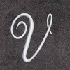 Avanti  Granite with Silver Script Monogram Bath Towel Letter   V - 2 of 3