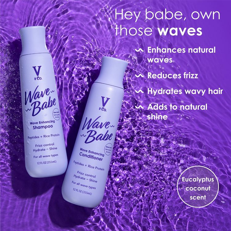 V&Co. Beauty Wave Babe Wave Enhancing Conditioner – 12 fl oz: Paraben-Free, Sulfate-Free, Gluten-Free, Vegan, 3 of 10