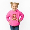 Valentine Teddy Bear Beanie - Toddler Hoodie - 3 of 4
