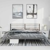 vidaXL Metal Bed Frame without Mattress with Headboard Black King - 3 of 4
