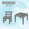 Costway 3PCS Kids Table & 2 Chairs Set Outdoor Heavy-Duty All-Weather Activity Table Set - 4 of 4
