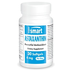 SuperSmart Astaxanthin 4mg per Day - with AstaPure, Vitamin E, Olive Oil - Antioxidant Carotenoid | Non-GMO & Gluten Free - 30 softgels - 1 of 1