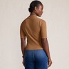 Lands' End Women's Elbow Sleeve Pointelle Rib Mock Neck - 2 of 4