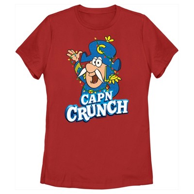Women's Cap'n Crunch Christmas Lights Logo T-Shirt