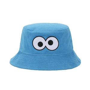 Sesame Street Cookie Monster Big Face Adult Blue Bucket Hat - 1 of 4