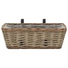 vidaXL Railing Planters Balcony Planters PE Lining Railing Planters Wicker - 15.7" x 6.3" x 5.1" - 3 of 4