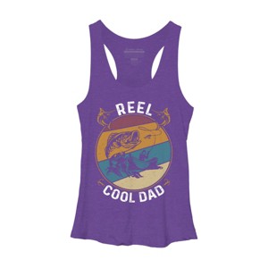 Women's Design By Humans Reel Cool Dad Fishing Boat Trip By KangThien Racerback Tank Top - 1 of 2
