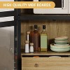 71.4" Tall Farmhouse Arched Bookcase with Doors and Drawers, Display Cabinet Storage Shelves Wooden Bookshelf for Living Room, Office - 4 of 4