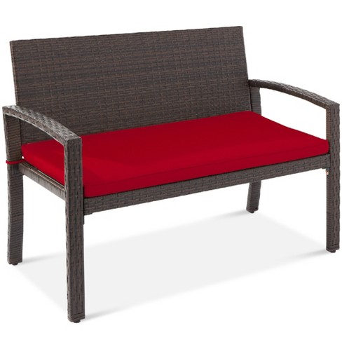 Garden wicker 2024 bench