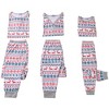 cheibear Christmas Sleepwear Long Sleeve Tee with Pants Loungewear Family Pajama Sets - 3 of 4