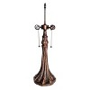Chloe Lighting Monster-Leaf Floral 2-Light Tiffany-Style Table Lamp - 3 of 4