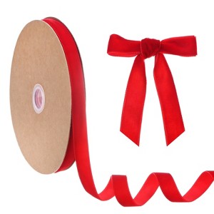 Unique Bargains Velvet Single Side Christmas Vintage Ribbon 1 Pc - 1 of 4