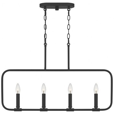 Quoizel Lighting Abner 4 - Light Chandelier in  Matte Black