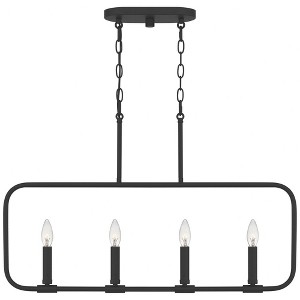 Quoizel Lighting Abner 4 - Light Chandelier in  Matte Black - 1 of 2