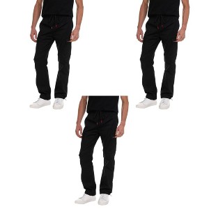Canada Weather Gear 3-Pack Men’s Lightweight Cargo Pants – Elastic Waistband with Drawstring, Adjustable Hem, Relaxed Fit - 1 of 4