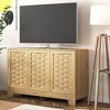 Accent Buffet Cabinet, Anti-tip Sideboard Storage Cabinet With Adjustable Shelf And 3 Doors - 4 of 4