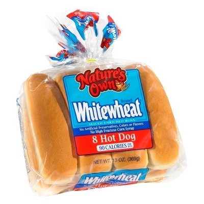 Natures Own Whitewheat Hot Dog 8ct