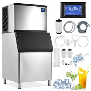 Commercial Ice Maker Machine 550LBS/24H, 30'' Wide Ice Machine with 441LBS Large Storage Bin, Clear Ice Cubes Air Cooled Stainless Steel Ice Maker - 1 of 4