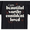 Men's - Instant Message - Beautiful Worthy Confident Loved Short Sleeve Graphic T-Shirt - 2 of 4