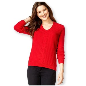 American Living Womens Solid Knit Pullover Sweater - 1 of 1