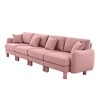 Straight Sectional Sofa with Shell Armrests & Cylindrical Legs - 2 of 4