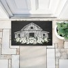 Stupell Industries Rustic Barn with White Roses Printed Outdoor Door Mat, design by Lettered and Lined, 18"x30" - 4 of 4