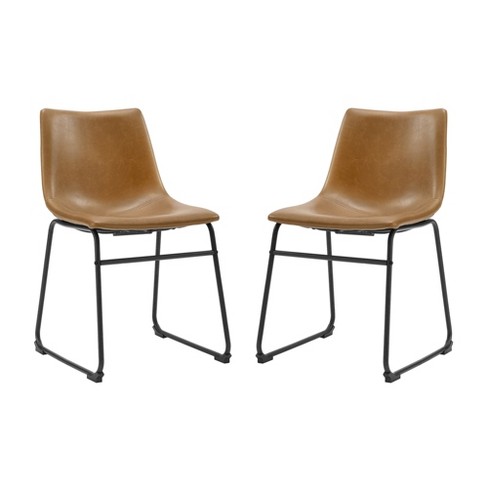 Target faux leather store dining chairs