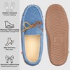Alpine Swiss Sabine Womens Moccasin Slippers Genuine Suede House Shoe Memory Foam Insole Plush Faux Shearling Fur Indoor Outdoor Anti-Slip Rubber Sole - 2 of 4