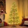SKRAN 6FT Hinged Artificial Christmas Tree, Realistic appearance, with Adjustable Branches, Sturdy Metal Base, Christmas Decoration - 2 of 4