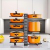DOMETOUR Pots and Pans Organizers Pan Racks, Kitchen Storage Rack Adjustable Pot Lid Holders Cookware Organizers - 2 of 4