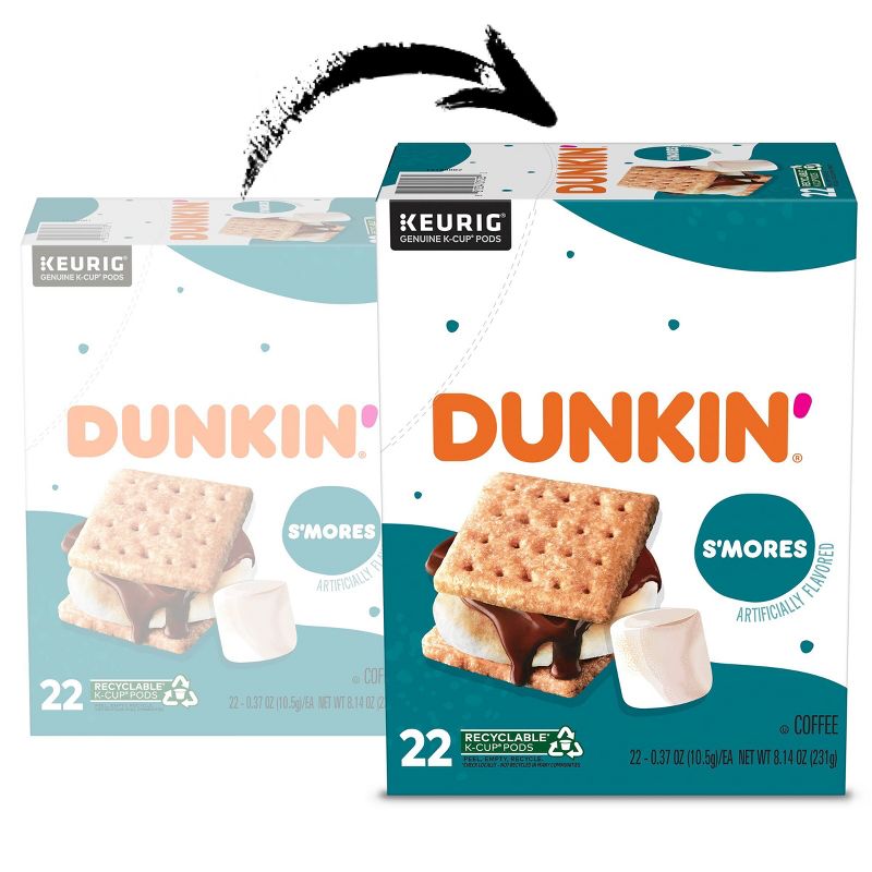 Dunkin&#39; S&#39;mores Medium Roast Keurig K-Cup Pods - 22ct, 3 of 13