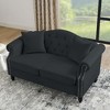 CAVINAS Upholstered Sofa Tufted Couch with Rolled Arms and Nailhead, Chesterfield Sofa, Loveseat Sofa with Pillows, Velvet Sofa for Living Room - 2 of 4
