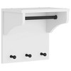 Aghana Digitals White Rustic Wall-Mounted Coat Rack with Solid Pine Wood, Ample Storage for - 2 of 4