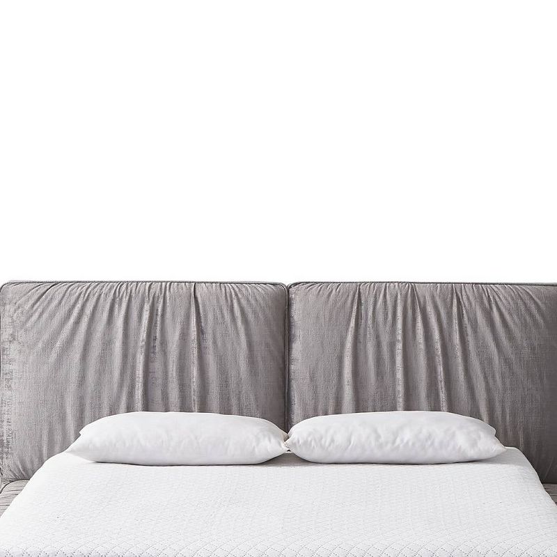 95&#34; Eastern King Bed Onfroi Bed Gray Velvet - Acme Furniture, 3 of 7