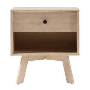 NicBex 11 inch Wide Nightstand with 1 Drawer,Modern Side Table with Round Handle and Wood Legs,Bedside Table for Bedroom,Living Room - 1 of 4