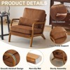 Karl Home Mid Century Solid Wood Accent Chair Upholstered Armchair with an Extra Pillow - 2 of 4