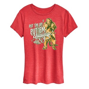 Women's - The Wizard of Oz - Cowardly Lion Put Em Up Short Sleeve Graphic T-Shirt - 1 of 4