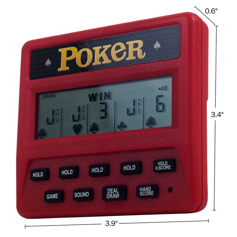 Trademark Poker Handheld Battery-Operated Electronic 5-in-1 Poker Game, 2 of 6