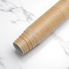 Unique Bargains Peel and Stick Wallpaper Wood Grain PVC Teak - 2 of 3