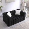 NicBex 62.2 Inch Boucle Loveseat Sofa,2-Seater Upholstered Sofa with 2 Pillows for Living Room,Office,Apartment,Black - 2 of 4