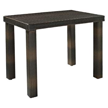 Palm Harbor Outdoor Rectangle Wicker High Dining Table - Crosley