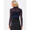 INSPIRE CHIC Women's Sheer Elegant Wedding Open Front Crop Bolero Shrugs - 4 of 4