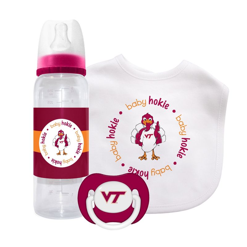 Baby Fanatic Officially Licensed 3 Piece Unisex Gift Set - NCAA Virginia Tech Hokies, 1 of 4