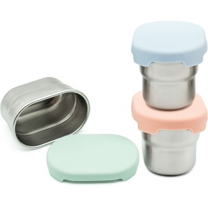 WeeSprout Stainless Steel Food Storage Containers – Set of 3 (3 oz, 6.10 oz, 12.85 oz) - 1 of 4